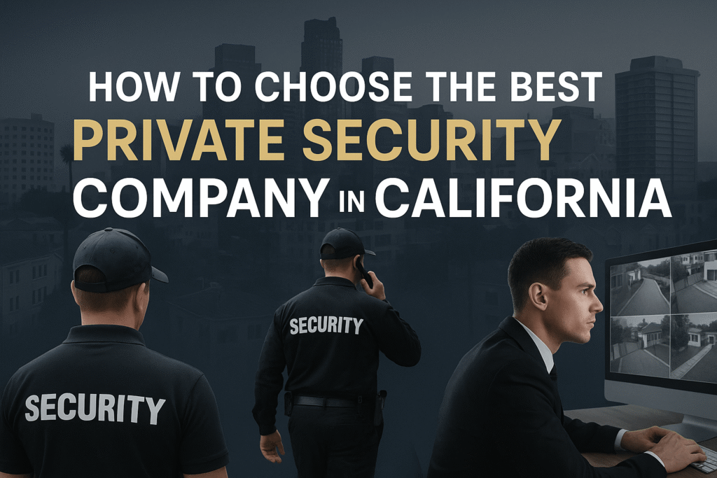 How to Choose the Best Private Security Company in California