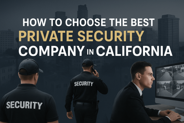 How to Choose the Best Private Security Company in California